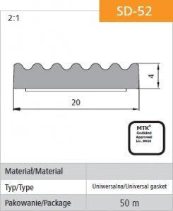Self-adhesive Αεροστόπ Λάστιχο Πόρτας σε Μαύρο Χρώμα 20mx4cm