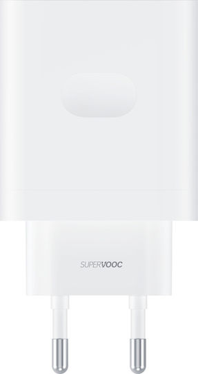 Realme Φορτιστής Χωρίς Καλώδιο με Θύρα USB-A 45W Λευκός (SuperVooc)