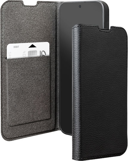 BigBen Connected Brieftasche Hülle Ehre 400 Saffiano Effekt Stand Funktion Schwarz