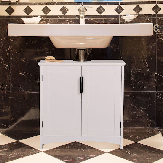 Relaxdays Badezimmer Waschtisch-Einheiten Ohne Waschbecken M60xB30xH60cm Weiß Relaxdays Badezimmer Waschtisch-Einheiten Ohne Waschbecken M60xB30xH60cm Weiß
