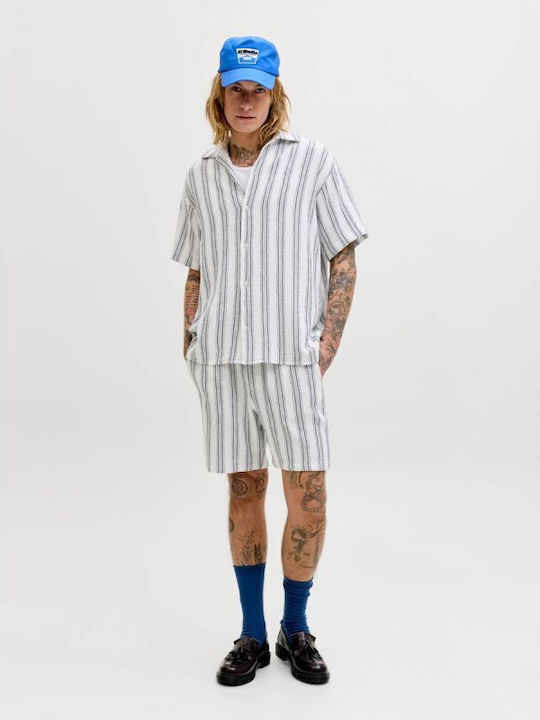 Jack & Jones Men's Shorts Cloud Dancer/stripes