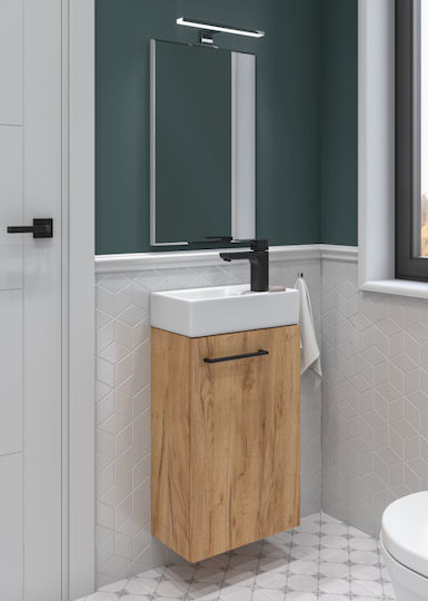 Deftrans Bathroom Vanity Unit With Sink M40xL22xH60cm Craft Oak