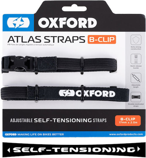 Oxford Atlas B-clip 17mm X 2m Black Transport Strap Durable Nylon