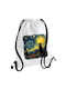 Koupakoupa Starry Night Cat KP 34600 Gymbag BB Weiß Sporttaschen