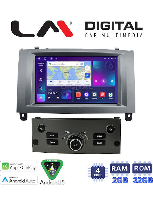 LM Digital Car Audio System for Peugeot 407 2004 > 2010 Bluetooth USB Wi-Fi GPS Apple CarPlay Android Auto