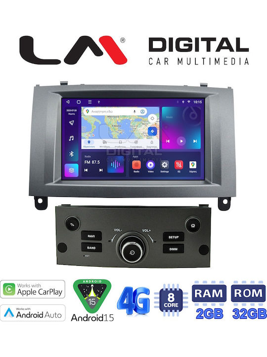 LM Digital Car Audio System for Peugeot 407 2004 > 2010 Bluetooth USB Wi-Fi GPS Apple CarPlay Android Auto