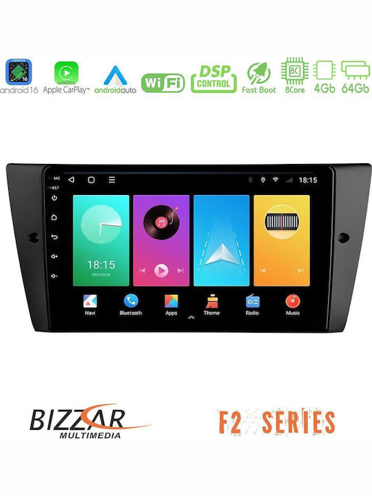 Bizzar Car Audio System for BMW Series 3 (E90) / Series 3 / E90 2006-2011 (Bluetooth/USB/WiFi/GPS/Apple CarPlay/Android Auto) with 9" Touch Screen