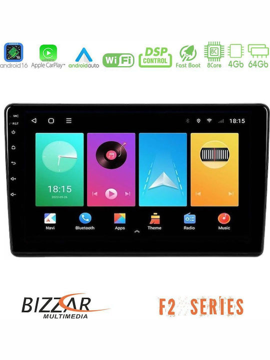 Bizzar Car Audio System for Peugeot Partner / Partner Tepee Citroen Berlingo 2008-2018 (Bluetooth/USB/WiFi/GPS/Apple CarPlay/Android Auto) with 9" Touch Screen