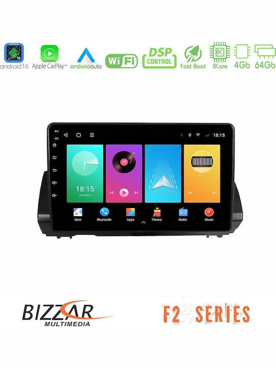 Bizzar Car Audio System for Renault Logan Dacia Sandero Logan Jogger 2022 Bluetooth USB WiFi GPS Apple CarPlay Android Auto with 9" Touch Screen