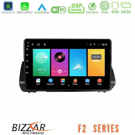 Bizzar Ηχοσύστημα Αυτοκινήτου για Renault Logan Dacia Sandero / Logan / Jogger 2022 (Bluetooth/USB/WiFi/GPS/Apple-Carplay/Android-Auto) με Οθόνη Αφής 9"