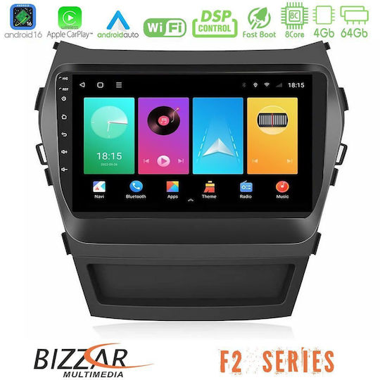 Bizzar Ηχοσύστημα Αυτοκινήτου για Hyundai iX45 2012-2017 (Bluetooth/USB/WiFi/GPS/Apple-Carplay/Android-Auto) με Οθόνη Αφής 9"
