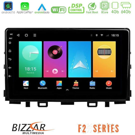 Bizzar Car Audio System for Kia Stonic / Rio Bluetooth USB WiFi GPS Apple CarPlay Android Auto with 9" Touch Screen