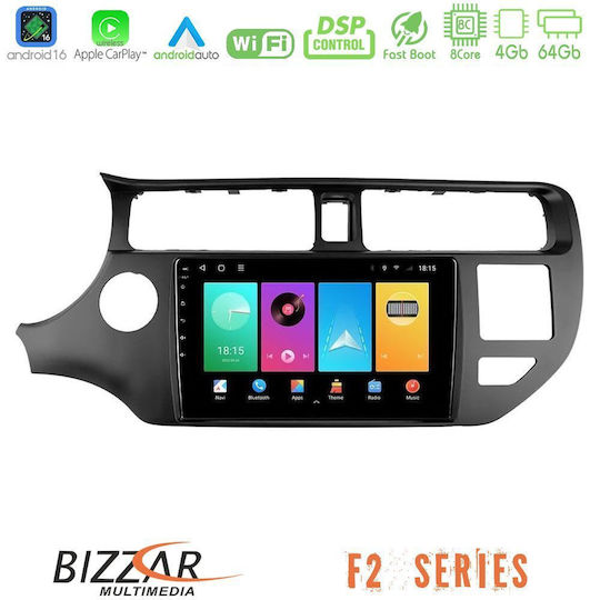 Bizzar Auto-Audiosystem für Kia Rio 2011-2015 (Bluetooth/USB/Eingebautes Wi-Fi / GPS / Apple CarPlay / Android Auto) mit 9 Zoll Touchscreen