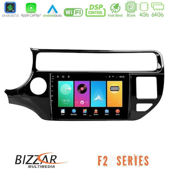 Bizzar Auto-Audiosystem für Kia Rio 2015-2017 mit Touchscreen 9" Bluetooth USB WiFi GPS Apple CarPlay Android Auto