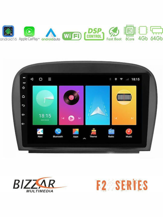 Bizzar Car Audio System for Mercedes-Benz SL 2005-2011 Bluetooth USB WiFi GPS Apple CarPlay Android Auto with 9" Touch Screen