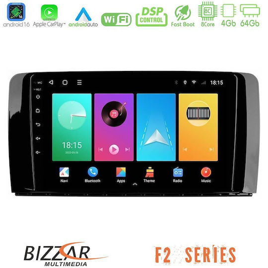 Bizzar Ηχοσύστημα Αυτοκινήτου για Mercedes-Benz R-Class 2006-2012 (Bluetooth/USB/WiFi/GPS/Apple-Carplay/Android-Auto) με Οθόνη Αφής 9"