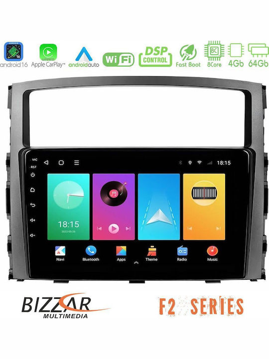 Bizzar Car Audio System for Mitsubishi Pajero 2008-2009 Bluetooth USB WiFi GPS Apple CarPlay Android Auto with 9" Touch Screen