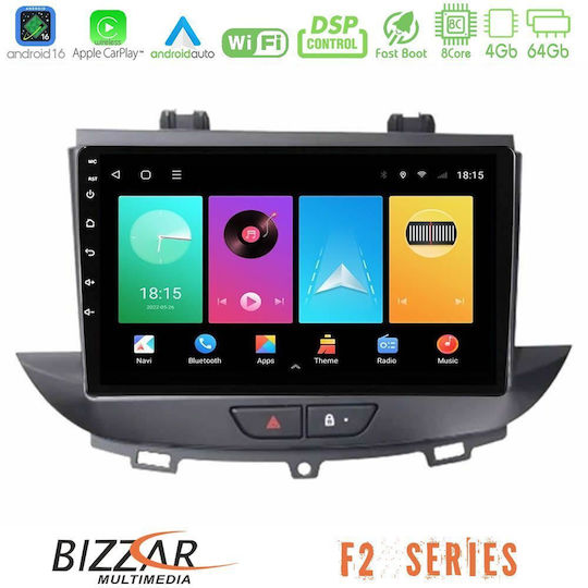 Bizzar Car Audio System for Opel Grandland Crossland X Grandland X Bluetooth USB WiFi GPS Apple CarPlay Android Auto with 9" Touch Screen