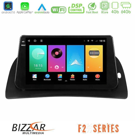 Bizzar Auto-Audiosystem Für Renault Kangoo 2014-2018 Bluetooth USB Eingebautes Wi-Fi GPS Apple CarPlay Android Auto Mit 9 Zoll Touchscreen