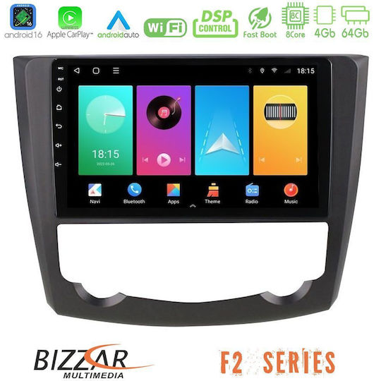 Bizzar Автомобилна Аудио Система За Renault Kadjar 2015-2021 Bluetooth USB Вграден Wi-Fi GPS Apple CarPlay Android Auto С Touch Screen 9"