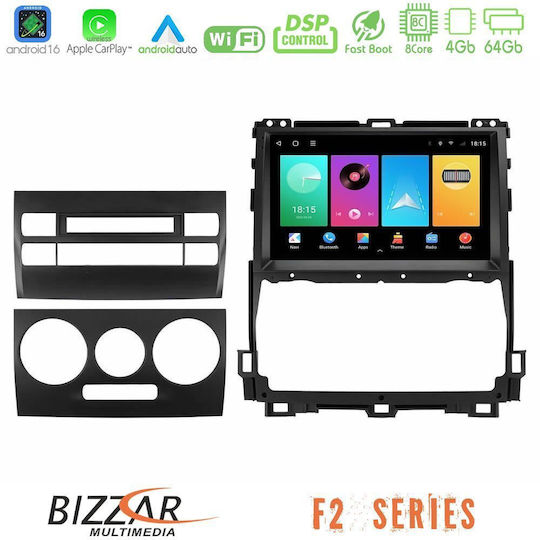 Bizzar Sistem Audio Auto Pentru Toyota Croazieră Pe Uscat 2002-2009 Bluetooth USB Wi-Fi GPS Apple CarPlay Android Auto Cu Ecran Tactil 9