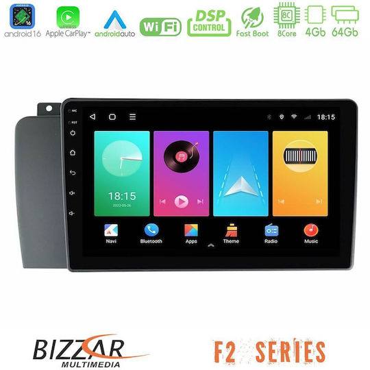 Bizzar Ηχοσύστημα Αυτοκινήτου για Volvo S60 2004-2009 (Bluetooth/USB/WiFi/GPS/Apple-Carplay/Android-Auto) με Οθόνη Αφής 9"