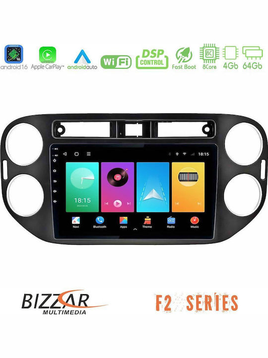 Bizzar Car Audio System for Volkswagen Tiguan / Golf Plus 2004 – 2014 (Bluetooth/USB/WiFi/GPS/Apple CarPlay/Android Auto) with 9" Touch Screen