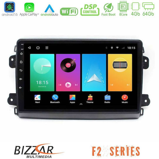 Bizzar Ηχοσύστημα Αυτοκινήτου για Opel Movano Fiat Ducato Citroen Jumper 2025-2026 (Bluetooth/USB/WiFi/GPS/Apple-Carplay/Android-Auto) με Οθόνη Αφής 9"