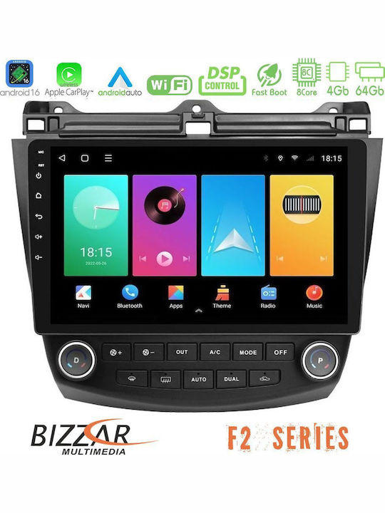 Bizzar Car Audio System for Honda Accord 2002-2008 Bluetooth USB WiFi GPS Apple CarPlay Android Auto with 10" Touch Screen