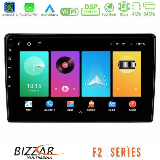 Bizzar Auto-Audiosystem für Alfa Romeo Mito 2008-2014 mit Touchscreen 9" Bluetooth USB WiFi GPS Apple CarPlay Android Auto