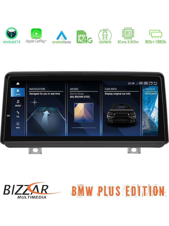 Bizzar Auto-Audiosysteme für BMW Serie 2 (F45) / Serie 2 2013 – 2017 (Bluetooth/USB/AUX/Eingebautes Wi-Fi / 3G/GPS/Apple CarPlay/Android Auto/Notenblätter) mit Touchscreen 8.8 Zoll