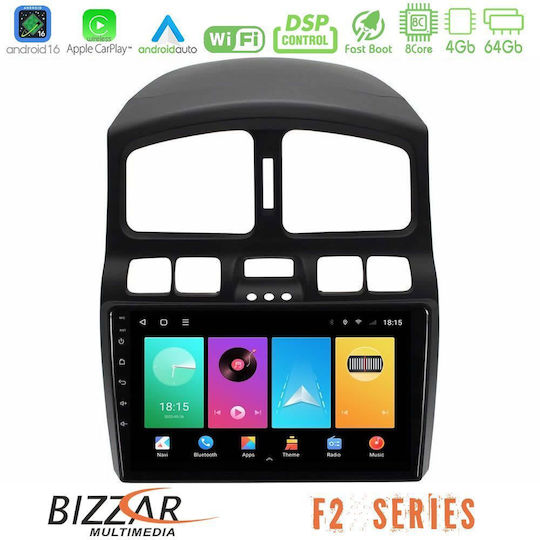 Bizzar Car Audio System for Hyundai Santa Fe 2000-2006 Bluetooth USB WiFi GPS Apple CarPlay Android Auto with 9" Touch Screen