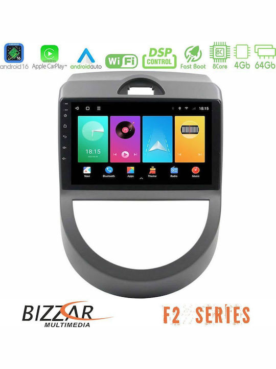 Bizzar Auto-Audiosystem für Kia Seele 2009-2011 mit Touchscreen 9" Bluetooth USB Eingebautes Wi-Fi GPS Apple CarPlay Android Auto