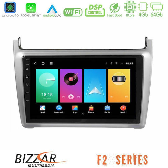 Bizzar Car Audio System for Volkswagen Polo 2014-2017 Bluetooth USB WiFi GPS Apple CarPlay Android Auto with 9" Touch Screen