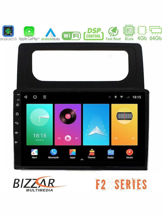 Bizzar Auto-Audiosystem für Volkswagen Caddy 2004-2014 mit Touchscreen 10" Bluetooth USB Wi-Fi GPS Apple CarPlay Android Auto