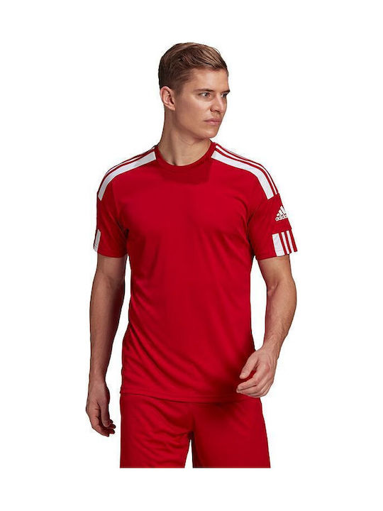 Adidas Squadra 21 Мъжка Футболна Тениска Редовно Прилягане Бяла Червена