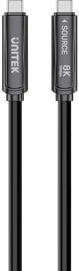 Unitek Uc Usb-c Fiber Optic 8k Cable 10gbps 60w Pd 15.0m C14178a-15m