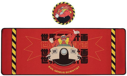 Sonic Dr Eggman Xl Desktop Mat + 1 Coaster 800x300x3mm
