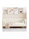 Canapea Cu Două Locuri Catifea Crem 160x80cm