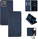 Vintage Magnet Wallet Case Sonique Motorola Edge 50 Neo 5g Dark Blue