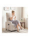 Relax Massage Armchair with Footstool Ecru/Cream 66x91x108cm