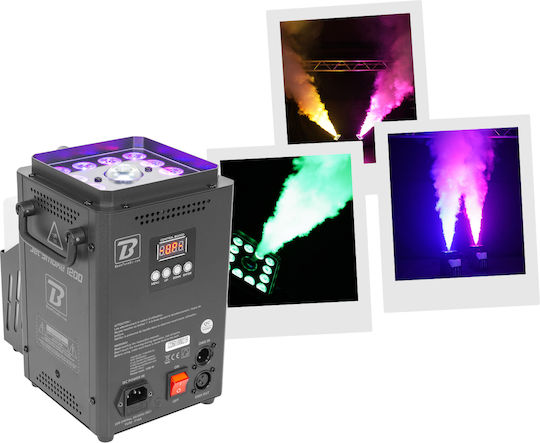 BoomTone Dj Jet Smoke 1200 Fog Machine 1200w 12x Rgba Leds Wireless Controller
