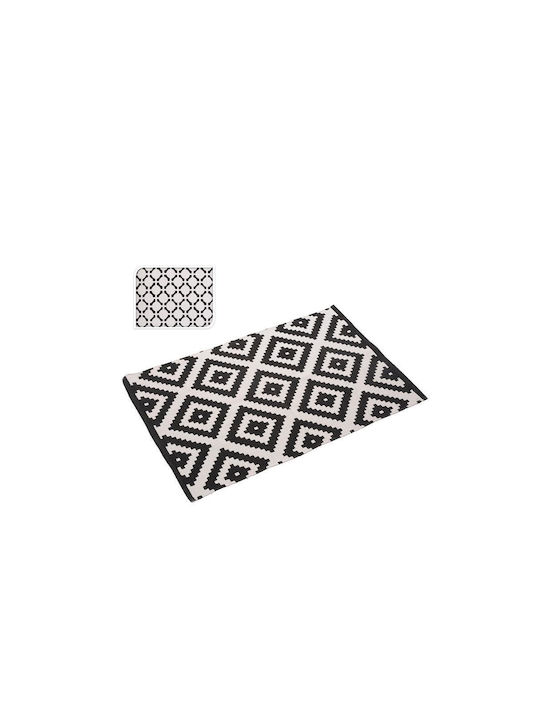 Zaros Rectangular White/Black Rug 60x90cm