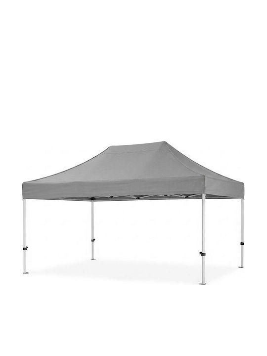 Grasher Gazebo Pliabil De Grădină Gri 3x4.5m