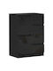 Chest of Drawers Wooden with 4 Drawers Glossy Black 60x40x85cm