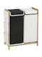 HomCom Laundry Basket Bamboo 120lt with Lid Black