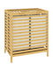 HomCom Кошница за пране Bamboo Сгъваема 64lt с Капак Бяла