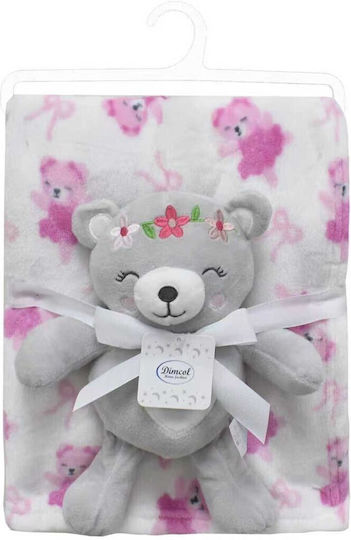 Dimcol Pătură Pepinieră Swaddling Cu Animal 75x100cm 2 Bucăți