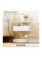 Wooden Bedside Tables with Metal Legs White 2 Pieces 40x35x30cm