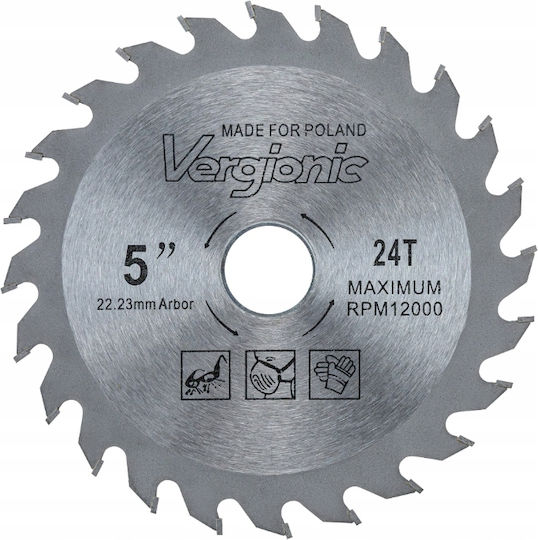 Vergionic Disc De Tăiere Lemn Cu 24 Lame 125mm